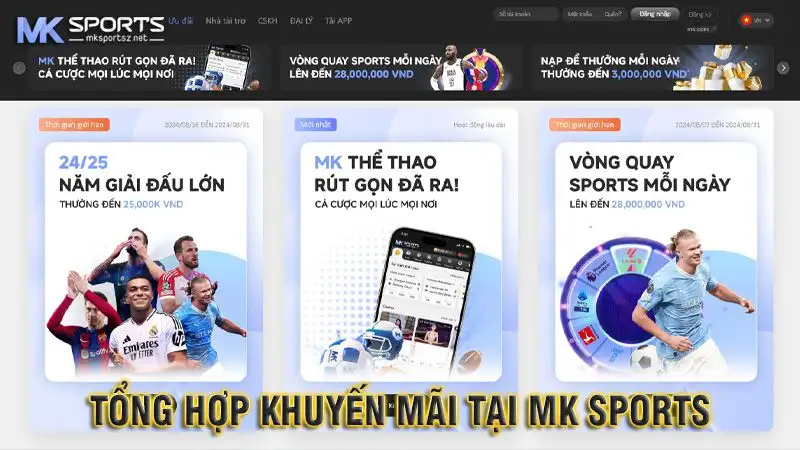 Điều kiện tham gia khuyến mãi MK Sports